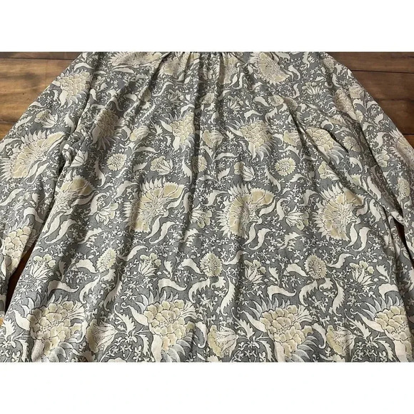 VINCE 100% Silk Blouse Sheer Vintage Botanical Print Size Medium - Picture 13 of 13